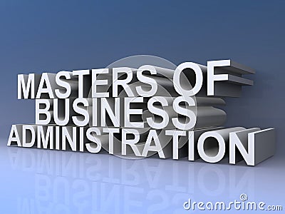 Masters of Business Administration Cartoon Illustration