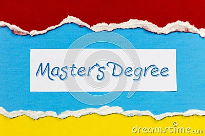 Masters degree university education college academic graduation knowledge Stock Photo