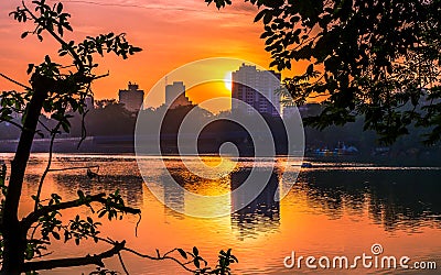 Masunda Talao/ Talao pali, one of the famous landmark in Thane city for recreation activity by tourists Editorial Stock Photo