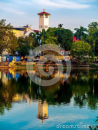 Masunda Talao/ Talao pali, one of the famous landmark in Thane city for recreation activity by tourists Editorial Stock Photo