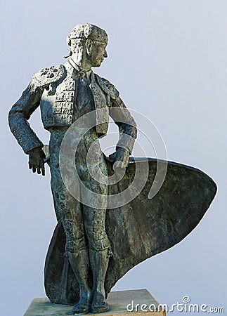 Matador Ordenez statue in Ronda, Andalusia, Spain Editorial Stock Photo