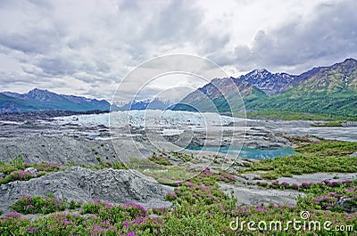 The Matanuska Glacier in Alaska Stock Photo