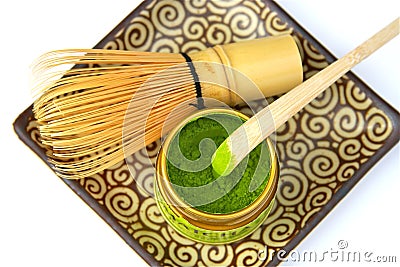 Matcha Green Tea Stock Photo
