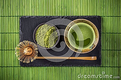 Matcha green tea Stock Photo