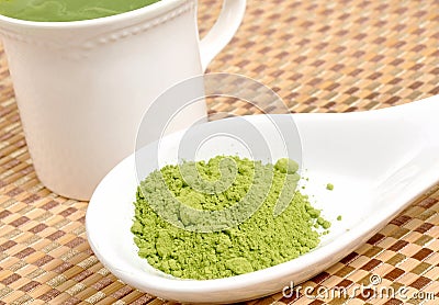 Matcha green tea Stock Photo