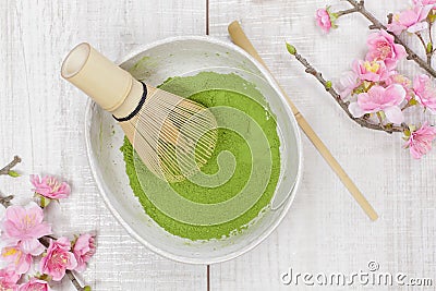 Matcha Green Tea Stock Photo