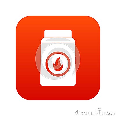 Matchbox icon digital red Vector Illustration