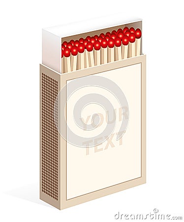 Matchbox Vertical Vector Illustration