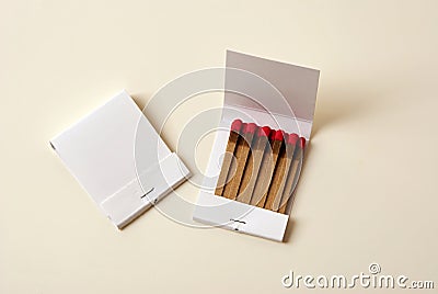 Matches and match book Stock Photo