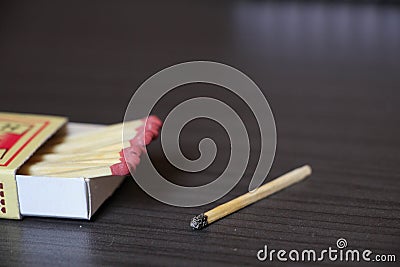 Matches, match sticks, matches box Stock Photo