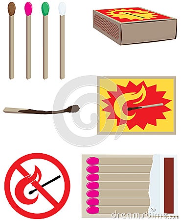 Matches set Vector Illustration