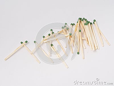 Matches sulfur in a cardboard box on a white background Stock Photo