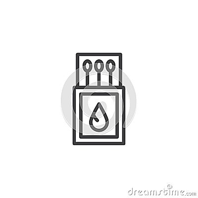 Matchsticks outline icon Vector Illustration