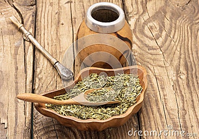 Mate tea accessories Stock Photo