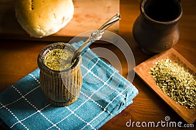 Mate, is a traditional South American infused drink Stock Photo