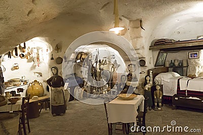 Old cavern house in Matera Editorial Stock Photo