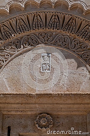 Italy. Matera. Pontifical Basilica - Cathedral of Maria Santissima della Bruna and Sant`Eustachio. The prophet Abraham Editorial Stock Photo