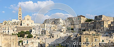 Matera scenic panorama of Sasso Barisano Stock Photo