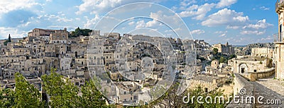 Matera scenic view of Sasso Barisano Stock Photo