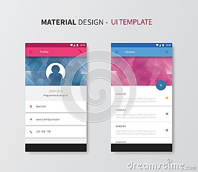 Material design user interface background Stock Photo