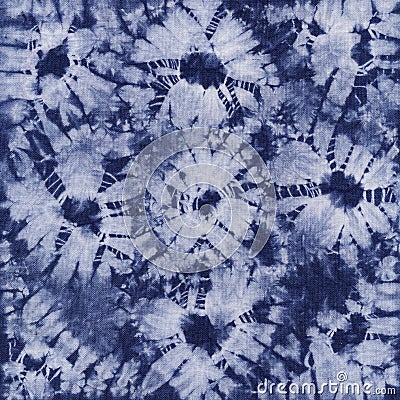 Material dyed batik. Shibori Stock Photo