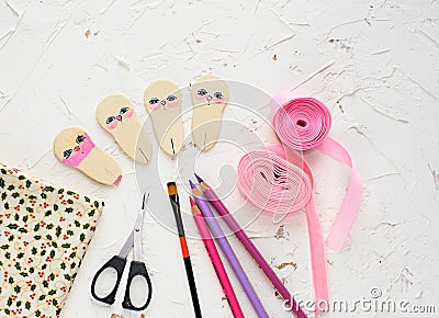 Materials for creativity and Hobbies Stock Photo