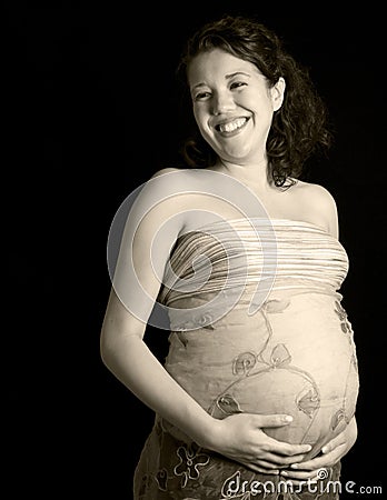 Maternity, young pregnant woman Stock Photo