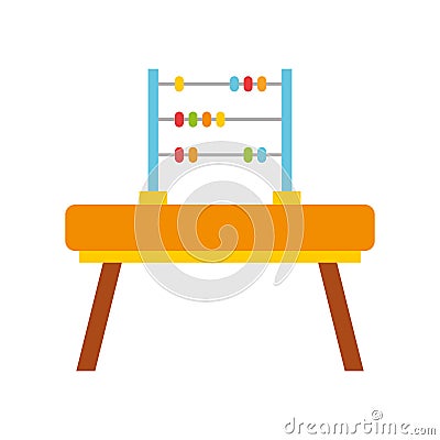 Math abacus isolated icon Vector Illustration