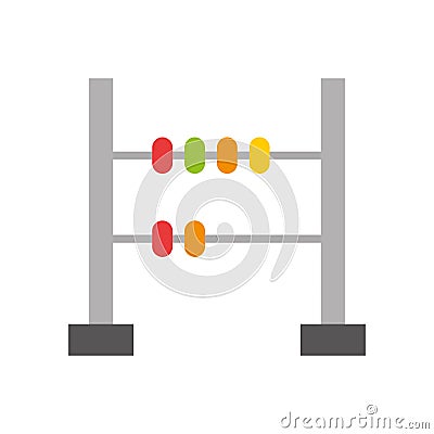 Math abacus isolated icon Vector Illustration