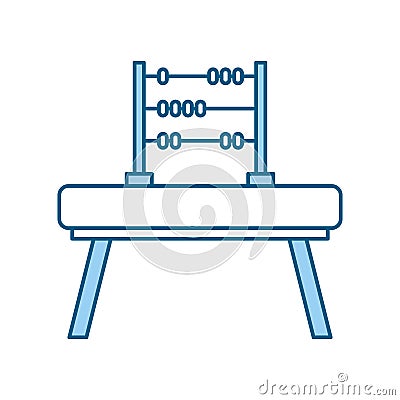 Math abacus isolated icon Vector Illustration