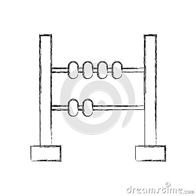 Math abacus isolated icon Vector Illustration