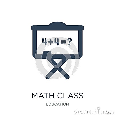 math class icon in trendy design style. math class icon isolated on white background. math class vector icon simple and modern Vector Illustration