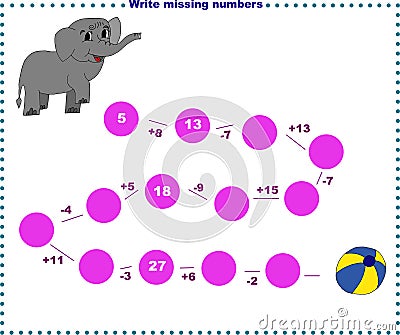 Math educational games for children. Stock Photo