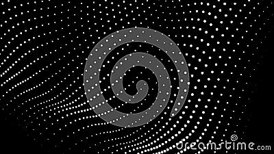 Math flow template for presentation. Light-emitting lines highlighting the regularity in the space of particles. Ordered Vector Illustration