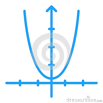 Math Function Graph vector concept blue minimal icon or sign Stock Photo