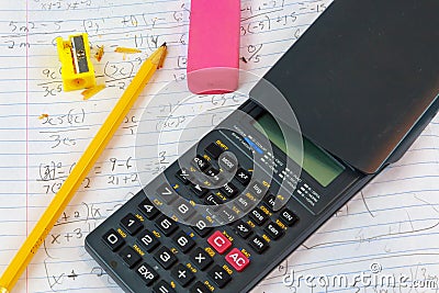 Math Homework Tools Stock Photo