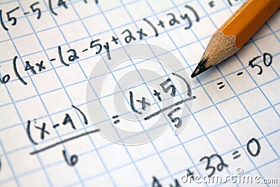 Math problems Stock Photo