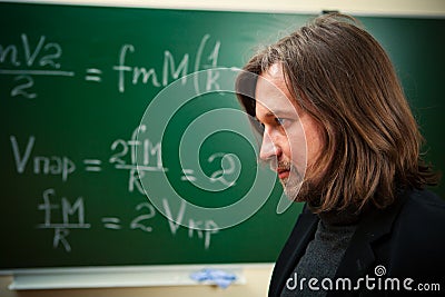 Math professor Stock Photo