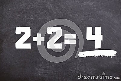 Math simple equation Stock Photo