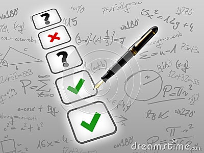 Mathematic test exam concept Stock Photo