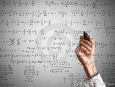 Mathematical calculation Stock Photo