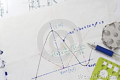 Mathematical function graph Stock Photo