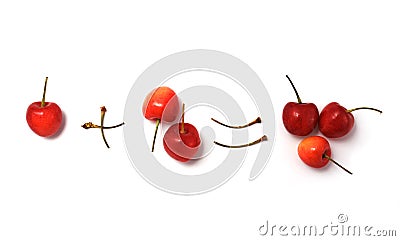 Mathematical sweet cherry Stock Photo