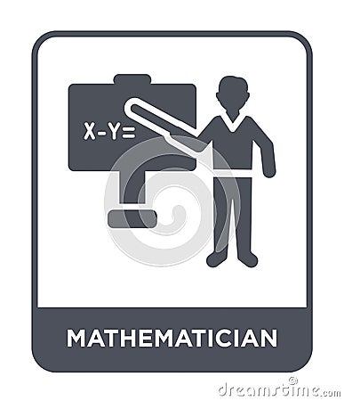 mathematician icon in trendy design style. mathematician icon isolated on white background. mathematician vector icon simple and Vector Illustration