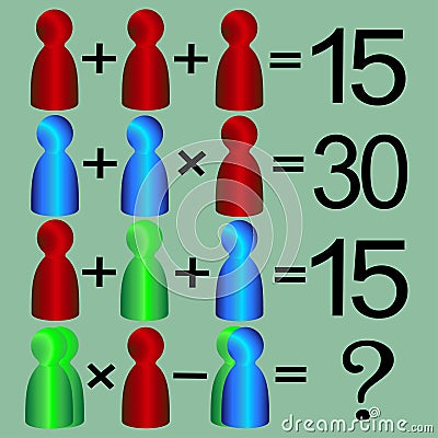 Mathematics educational game for children Stock Photo