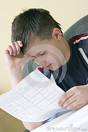 Mathematics homework Stock Photo