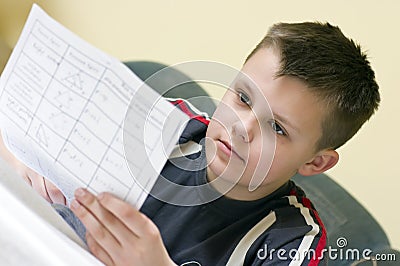 Mathematics homework Stock Photo