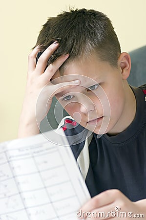 Mathematics homework Stock Photo