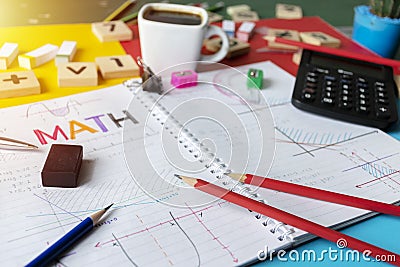 Mathematics Math Algebra Calculus Numbers Concept. Stock Photo