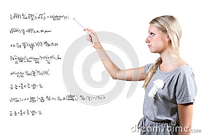 mathematics teacher Stock Photo